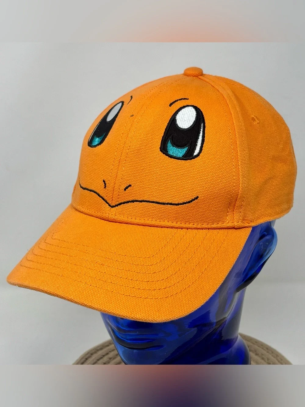 Pokemon Charmander Big Face Men's Orange Canvas Adjustable Baseball Cap Hat